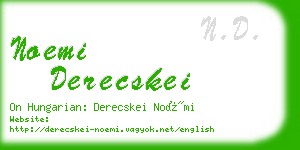 noemi derecskei business card